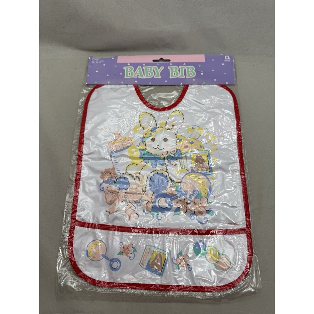 Vintage Amscan Bib Baby Bunny Toys